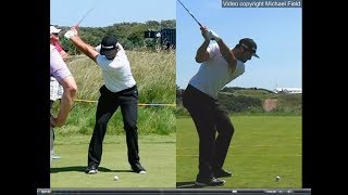 Jon Rahm golf swing  Long Iron faceon amp downtheline July 2017 [upl. by Hera]