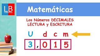 Los Números DECIMALES LECTURA y ESCRITURA ✔👩‍🏫 PRIMARIA [upl. by Devitt]