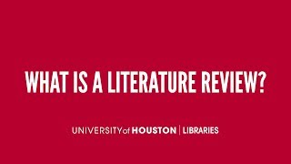 What is a literature review [upl. by Aihsital]