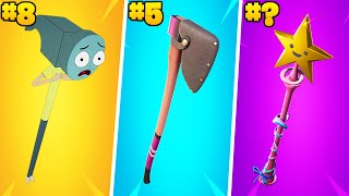 25 Most TRYHARD Pickaxes In Fortnite Season 7 Sweaty Pickaxes [upl. by Ennobe]