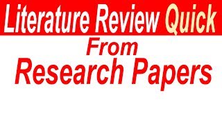 How to Write LITERATURE REVIEW FAST  Quickly Write Literature Review [upl. by Pendergast]