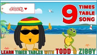 9 Times Table Song Learning is Fun The Todd amp Ziggy Way [upl. by Armahs19]