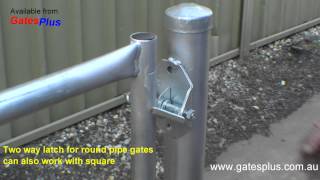 Gate Latch 2 way for round pipe and square [upl. by Desmund408]