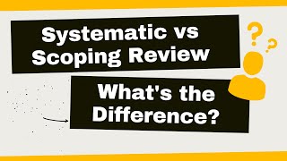 Systematic vs Scoping Review Whats the Difference [upl. by Ahsienak717]