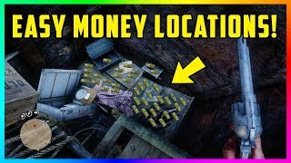 10 EASY Money Locations With TONS Of Gold Bars RARE Loot amp MORE In Red Dead Redemption 2 RDR2 [upl. by Karine]