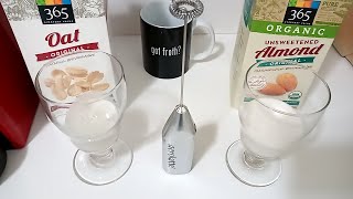 Oat Milk vs Almond Milk part 2 Frothing Test [upl. by Wendalyn]