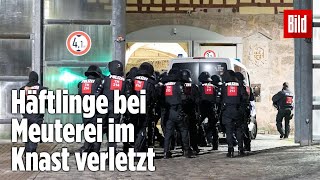 Gefängnismeuterei Polizei stürmt Knast in Thüringen  JVA Untermaßfeld [upl. by Aleahc]